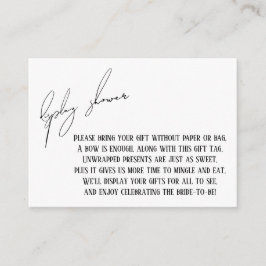 Recepción Tarjeta de Regalo para Lluvia de Regalos de Boda S