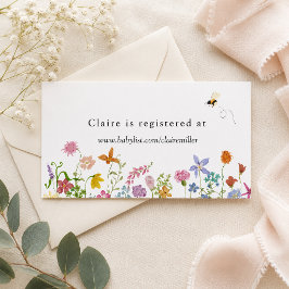 Recepción Tarjeta de registro de Baby in Bloom