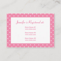 Tarjeta de registro de Baby Shower con fecha - pun