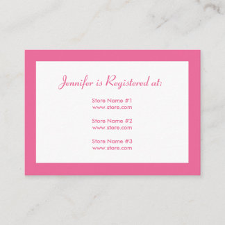 Recepción Tarjeta de registro de Baby Shower con fecha - pun