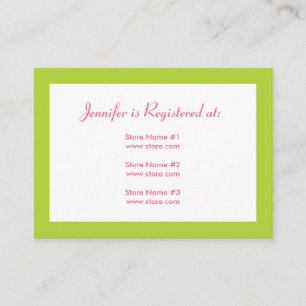 Recepción Tarjeta de registro de Baby Shower con fecha - Ros