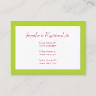 Recepción Tarjeta de registro de Baby Shower con fecha - Ros
