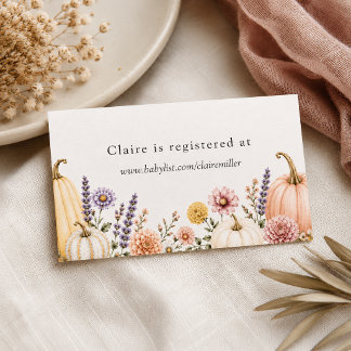 Recepción Tarjeta de registro de baby shower elegante de oto