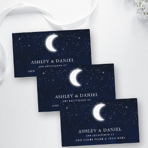 Recepción Tarjeta de Registro de Boda Cielo Celestial Luna E