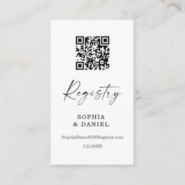 Recepción Tarjeta de registro de boda de acuarela verde y do