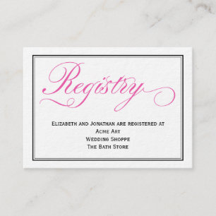 Recepción Tarjeta de registro de Boda de script de caligrafí