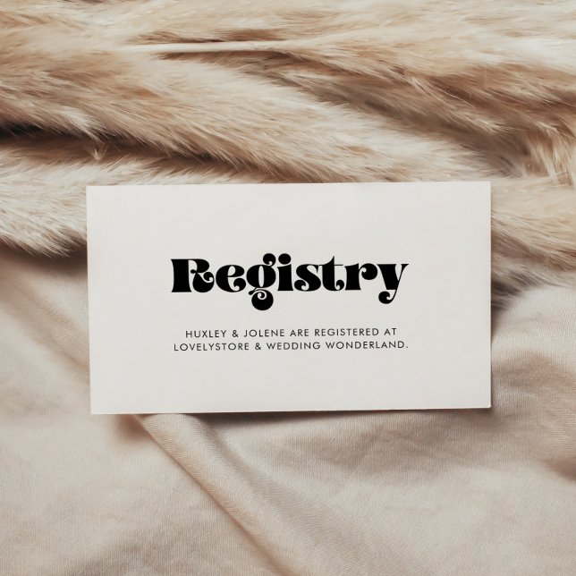 Recepción Tarjeta de registro de boda de script retro de vin (Subido por el creador)