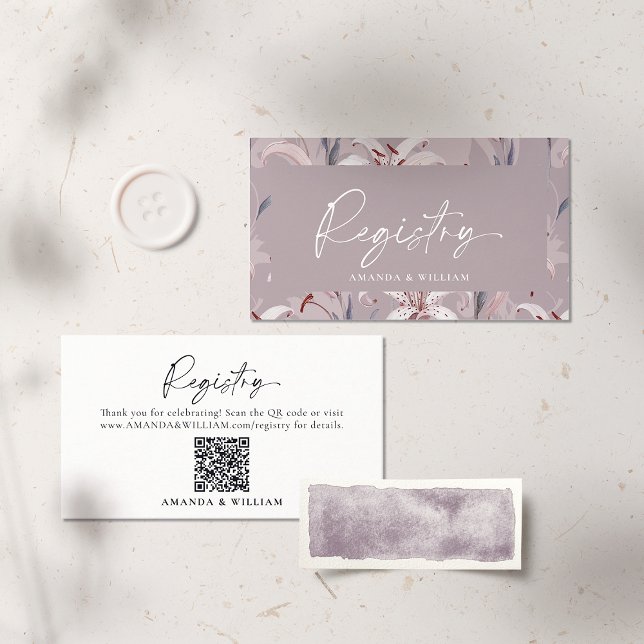 Recepción Tarjeta de Registro de Boda Elegante (Subido por el creador)