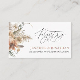 Recepción Tarjeta de Registro de Boda Floral Boho