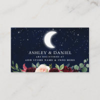 Tarjeta de Registro de Boda Floral de Luna Estrell