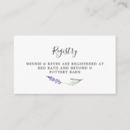 Recepción Tarjeta de registro de Bodas florales de Lavender