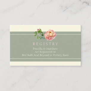Recepción Tarjeta de registro de Bodas florales y de cosecha
