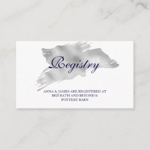 Recepción Tarjeta de registro de Bodas plateados modernos