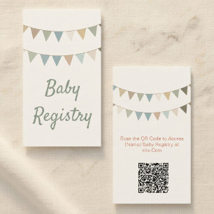 Recepción Tarjeta de registro de código QR para baby shower