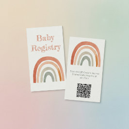 Recepción Tarjeta de registro de código QR para ducha de beb