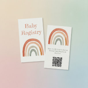 Recepción Tarjeta de registro de código QR para ducha de beb