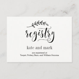 Recepción Tarjeta de registro de color EDITABLE Rustic Elega