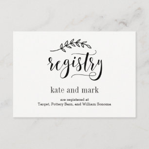 Recepción Tarjeta de registro de color EDITABLE Rustic Elega