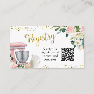 Recepción Tarjeta de registro de ducha de novia Kitchen