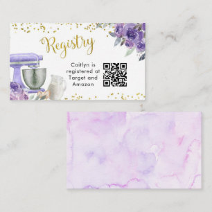 Recepción Tarjeta de registro de ducha de novia Purple Kitch