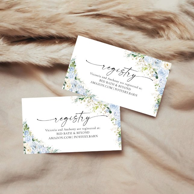 Recepción Tarjeta de Registro de Elegante Azul Claro con Sob (Subido por el creador)