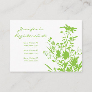 Recepción Tarjeta de registro de flores silvestres