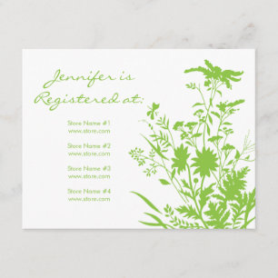 Recepción Tarjeta de registro de flores silvestres - 4,25" x