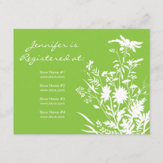 Recepción Tarjeta de registro de flores silvestres - 4,25" x