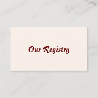 Recepción Tarjeta de registro de novias y novias personaliza