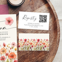Tarjeta de Registro de Regalos de Boda Love In Blo