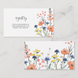 Recepción Tarjeta de registro de regalos para baby shower de