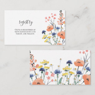 Recepción Tarjeta de registro de regalos para baby shower de