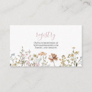 Recepción Tarjeta de registro de regalos para baby shower de
