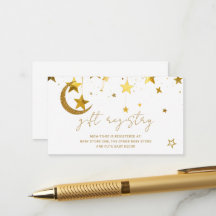 Tarjeta de Registro de Regalos para Baby Shower 'T