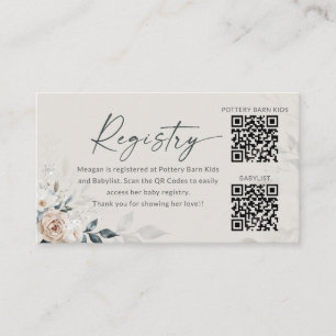 Recepción Tarjeta de registro de Rosas florales en flor
