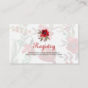 Recepción Tarjeta de registro de tulipanes de color de agua 