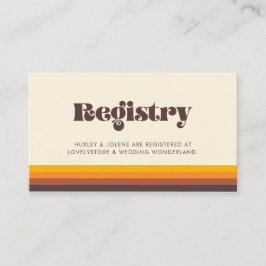 Recepción Tarjeta de registro del boda de colores vintage de