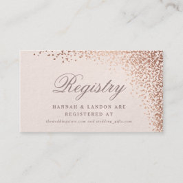 Recepción Tarjeta de registro del boda del Relieve metalizad