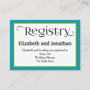 Recepción Tarjeta de registro del Boda Ogee Azul