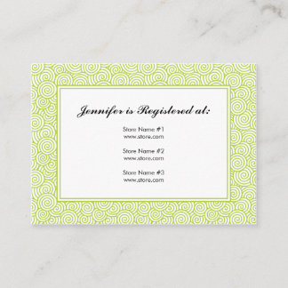 Recepción Tarjeta de registro espiral - 3,5" x 2,5"