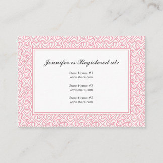 Recepción Tarjeta de registro espiral - 3,5" x 2,5"