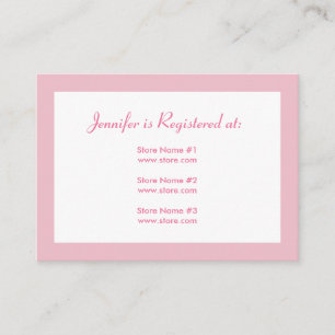 Recepción Tarjeta de registro - Puntos de Polka rosa