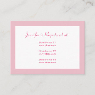 Recepción Tarjeta de registro - Puntos de Polka rosa