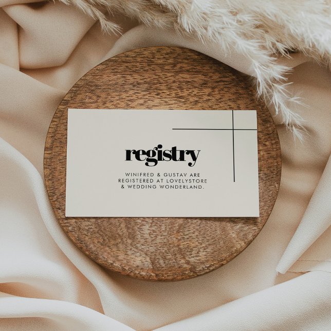 Recepción Tarjeta de registro simple y elegante para bodas d (Subido por el creador)