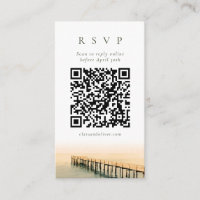Tarjeta de respuesta con código QR de acuarela ilu