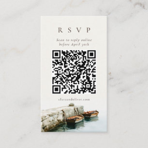 Recepción Tarjeta de respuesta con código QR de barco de pes