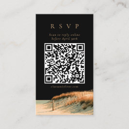 Recepción Tarjeta de respuesta con código QR de boda en Cape