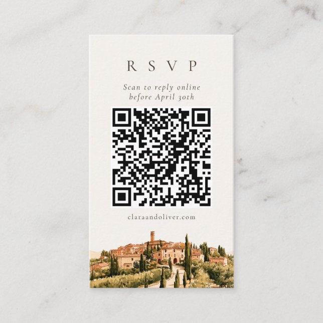 Recepción Tarjeta de respuesta con código QR de la ciudad de (Anverso)