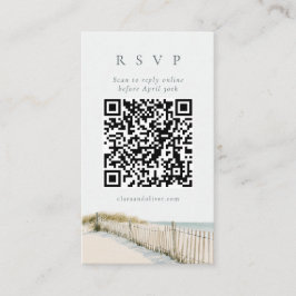 Recepción Tarjeta de respuesta con código QR en serif de hie