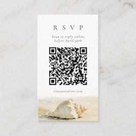 Recepción Tarjeta de respuesta de boda con código QR de conc